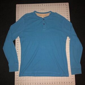 G.H. Bass &Co. Waffle Knit Thermal. Size Large. Blue color.